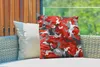MuchoWow® Outdoor Kissen - Rot mit grauem Camouflage-Muster Produktbild-Vorschau 3