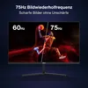 A computer monitor displaying a split image of a basketball player, with one side showing 60Hz and the other 75Hz. Podgląd zdjęcia produktu