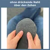 Hands holding a grey sock to demonstrate a feature. Produktbild-Vorschau