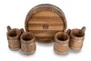 Lot de 4 chopes à bière en bois de chêne 500 ml avec Voir les images du produit 1