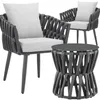 tectake Gartenmöbel-Set Lugano Tisch 2 Stühle Rope-Design Produktbild-Vorschau 1