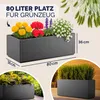 CASARIA® Blumenkasten "Ethica“ 80L 80x36x36cm Ablaufboden Produktbild-Vorschau 3