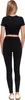 Gerippte Damen-Leggings Mit Hoher Taille Und Breitem Bund Produktbild-Vorschau 9