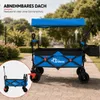 SAMAX Skladací ručný vozík Offroad so strechou - modrý Náhľad obrázku produktu 3