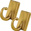 Raffhaken 4er Pack in Gold - Messing Selbstklebehaken Produktbild-Vorschau 1