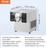 A commercial snow ice maker with dimensions and specifications displayed. Náhled obrázku produktu