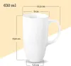 Wilmax Becher 630 ml Weiß Porzellan extra groß WL-993093/A Produktbild-Vorschau 4