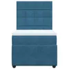 Design Boxspringbett mit Matratze Blau 80x200 cm Samt, Produktbild-Vorschau 6