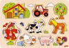 Goki Houten Noppenpuzzel Boerderij Retro, 5st. Voir les images du produit 2