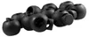 10 Kordelstopper rund 15x19mm, Durchzug 4x5,5mm, schwarz Produktbild-Vorschau