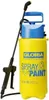 A yellow and blue pressure sprayer with a black spray wand, set against a white background. Produktbild-Vorschau