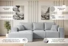 A modern living room with a light gray sectional sofa. Produktbild-Vorschau