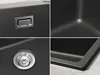 60x45cm Granitspüle Schwarz Küchenspüle Siphon Einbauspüle Produktbild-Vorschau 17