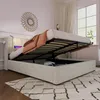 Polsterbett Doppelbett Leselicht mit Ladefunktion Kopfteil Produktbild-Vorschau 9