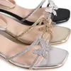 topschuhe24 3180 Damen Glitzer Sandaletten Butterfly, Produktbild-Vorschau 3