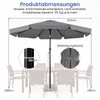 COSTWAY Sonnenschirm 300cm, Gartenschirm mit Volant & Produktbild-Vorschau 3