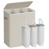 SONGMICS Wäschekorb, 190 L Wäschesammler 3 Fächer, Produktbild-Vorschau 2
