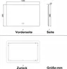 LED Spigel mit Bluetooth und Uhr 120×80cm 3 Lichfarbe Produktbild-Vorschau 8