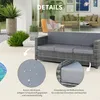 Divano in polyrattan con cuscini Divano da giardino a 3 Anteprima dell’immagine prodotto 7