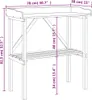 Přesazovací stůl s policí šedý 78 x 38 x 82,5 cm masivní Náhled obrázku produktu 8