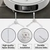Close-up view of robot vacuum cleaner accessories with feature callouts. Produktbild-Vorschau
