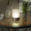 esotec Dekorative Solar Tischleuchte Rattan Style aus Glas Produktbild-Vorschau 1