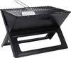 van der Meulen Faltbarer BBQ X-Form Holzkohlegrill schwarz Produktbild-Vorschau 15
