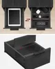 A collage showing a drawer from a nightstand, first with a tablet and then with accessories like a phone, watch, and remote. The bottom image shows the open drawer assembly. Náhled obrázku produktu