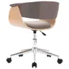 Esszimmerstuhl Drehbar Taupe Bugholz und Stoff Produktbild-Vorschau 4
