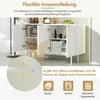 MODFU Kommoden Modern minimalistisches reinweißes Sideboard Produktbild-Vorschau 3