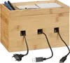 relaxdays Kabelbox Bambus Produktbild-Vorschau 1