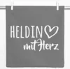 Huuraa Kissenbezug Heldin mit Herz 40x40cm Steel Grey Produktbild-Vorschau 1