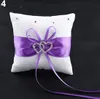 Mode Hochzeit Braut Bowknot Doppelhart Ringträger Kissen Produktbild-Vorschau 1