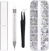1440 kusov 6 veľkostí Krištáľové kamienky Nail Art Kamienky Náhľad obrázku produktu 1