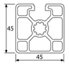 Länge 440mm - Design-Aluminiumprofil 45x45L 3 Nuten Produktbild-Vorschau 2