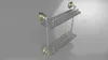 Etagère double de douche avec rail en verre RETRO chromé Voir les images du produit 4