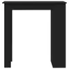 vidaXL Barový stôl s policou čierny 102x50x103,5 cm Náhľad obrázku produktu 3