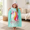 Strandtuch-Poncho für Kinder mit Kapuze - Einhorn, 120 cm Produktbild-Vorschau 2