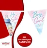 Gender Reveal Wimpelkette Rosa 4–5 m – süße Deko für Produktbild-Vorschau 4
