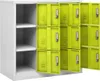 A locker cabinet with multiple compartments. Voir les images du produit