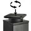 An illustration showing how to screw a threaded component into a base. Produktbild-Vorschau