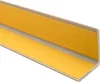A close-up, angled view of a beige L-shaped corner profile with yellow adhesive tape on its inner surfaces, set against a white background. Náhled obrázku produktu