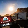 Camping-Zone Metallschild in rot mit Wohnwagen Motiv Produktbild-Vorschau 5