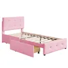 Polsterbett 90 x 200 cm(Rosa)Einzelbett,Kinderbett mit Produktbild-Vorschau 7