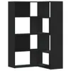 vidaXL Rohový regál 4 police černý 85x85x140 cm materiál na Náhled obrázku produktu 1