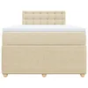 Boxspringbett mit Matratze Creme 120x200 cm Stoff Produktbild-Vorschau 6