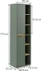 Vysoká skříňka Vicco Viola Zelená/antracitová 50 x 170 cm s Náhled obrázku produktu 6