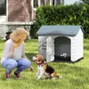 GOPLUS Hundehütte Outdoor, wetterfester Hundekäfig mit Produktbild-Vorschau 9