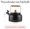 Bouilloire En Acier Inoxydable 2,5 L Tokyo Noire Voir les images du produit 3