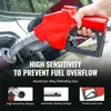 A hand holding a red fuel nozzle while refueling a car. Náhľad obrázku produktu
